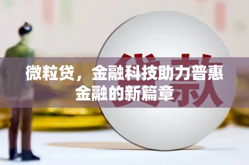 巍山微粒贷，金融科技助力普惠金融的新篇章