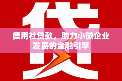 巍山信用社贷款，助力小微企业发展的金融引擎