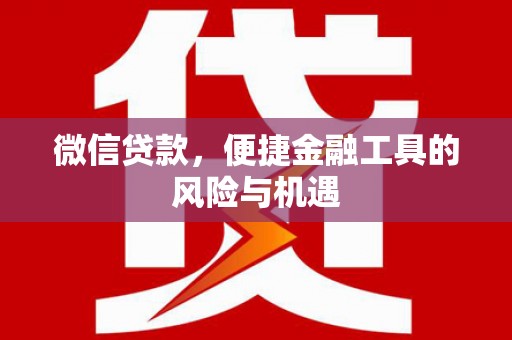 巍山微信贷款，便捷金融工具的风险与机遇