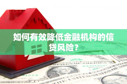 巍山如何有效降低金融机构的信贷风险？