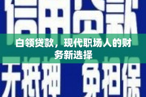巍山白领贷款，现代职场人的财务新选择