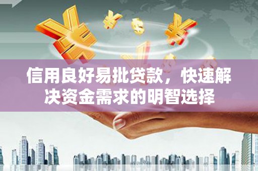 巍山信用良好易批贷款，快速解决资金需求的明智选择