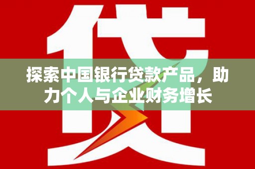 巍山探索中国银行贷款产品，助力个人与企业财务增长