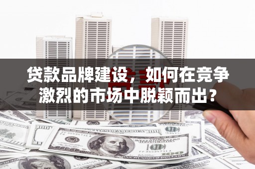 巍山贷款品牌建设，如何在竞争激烈的市场中脱颖而出？