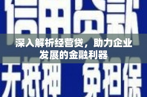 巍山深入解析经营贷，助力企业发展的金融利器
