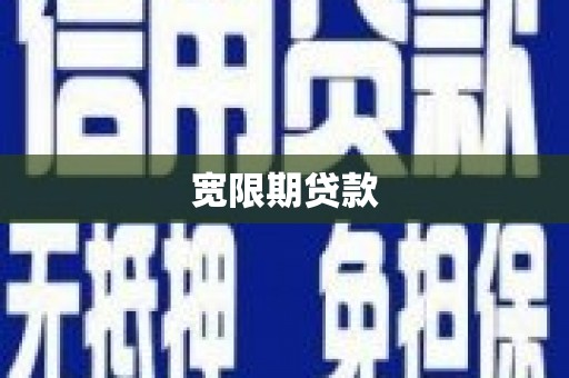 巍山宽限期贷款