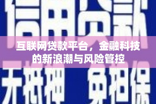 巍山互联网贷款平台，金融科技的新浪潮与风险管控