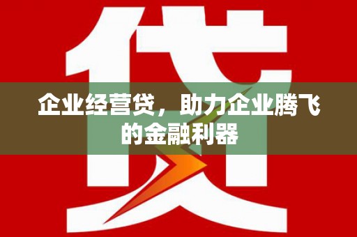 巍山企业经营贷，助力企业腾飞的金融利器