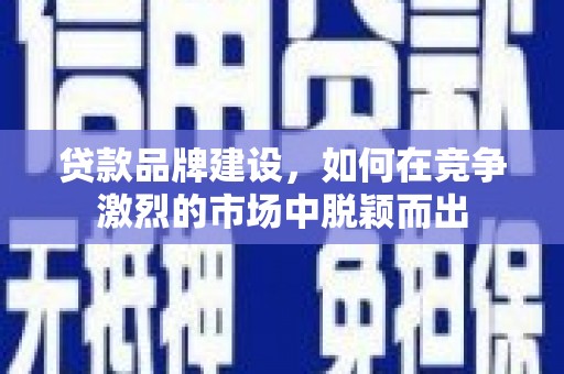 巍山贷款品牌建设，如何在竞争激烈的市场中脱颖而出
