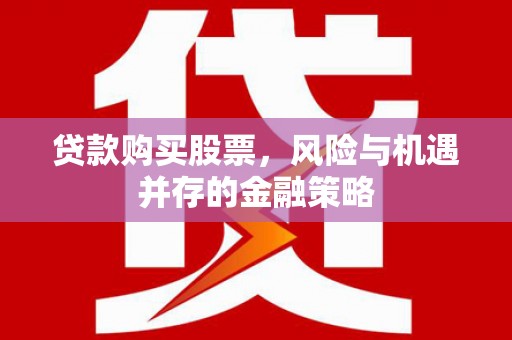 巍山贷款购买股票，风险与机遇并存的金融策略