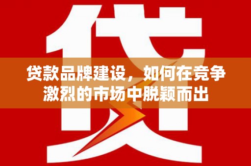 巍山贷款品牌建设，如何在竞争激烈的市场中脱颖而出
