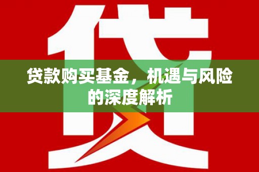 巍山贷款购买基金，机遇与风险的深度解析