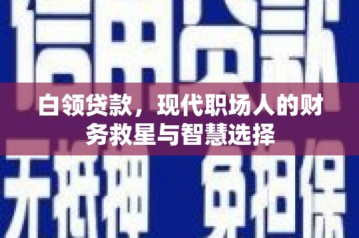 巍山白领贷款，现代职场人的财务救星与智慧选择