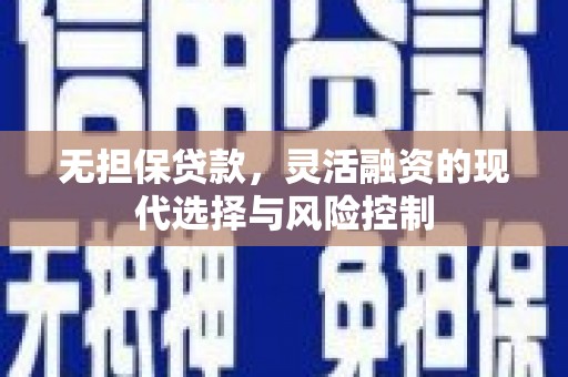 巍山无担保贷款，灵活融资的现代选择与风险控制
