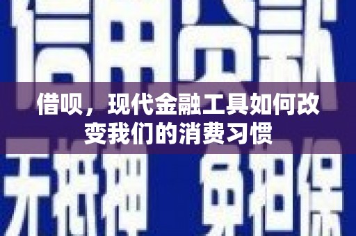 巍山借呗，现代金融工具如何改变我们的消费习惯