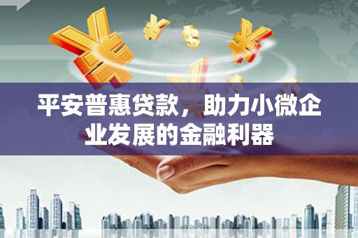 巍山平安普惠贷款，助力小微企业发展的金融利器