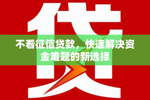 巍山不看征信贷款，快速解决资金难题的新选择