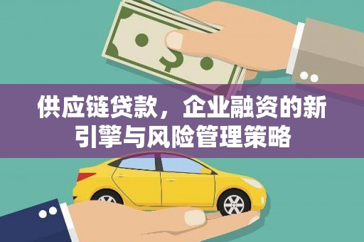 巍山供应链贷款，企业融资的新引擎与风险管理策略