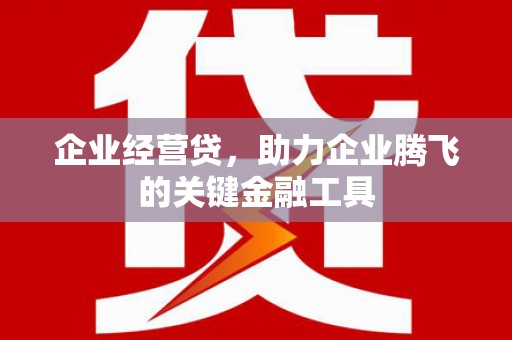 巍山企业经营贷，助力企业腾飞的关键金融工具