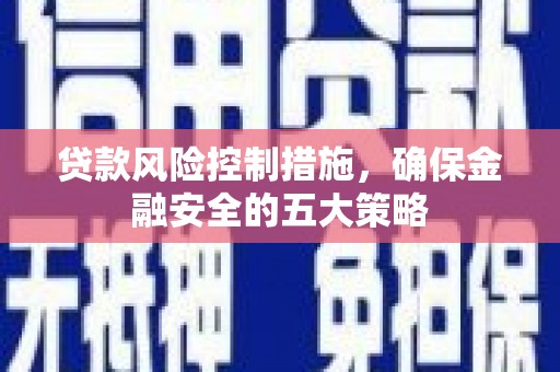 巍山贷款风险控制措施，确保金融安全的五大策略