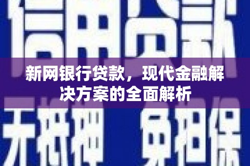 巍山新网银行贷款，现代金融解决方案的全面解析