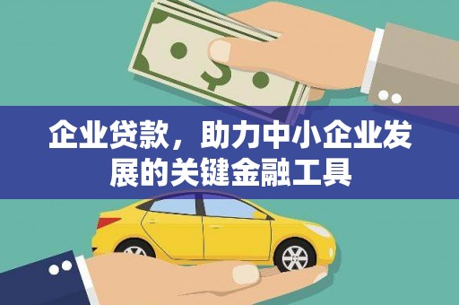 巍山企业贷款，助力中小企业发展的关键金融工具