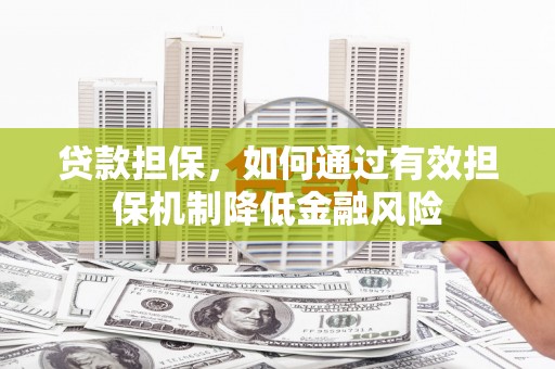 巍山贷款担保，如何通过有效担保机制降低金融风险