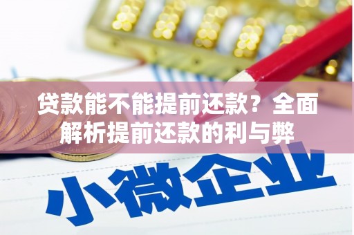 巍山贷款能不能提前还款？全面解析提前还款的利与弊