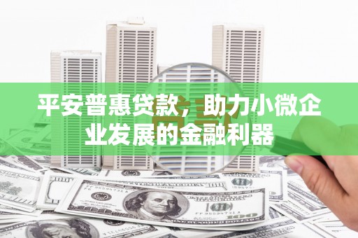 巍山平安普惠贷款，助力小微企业发展的金融利器