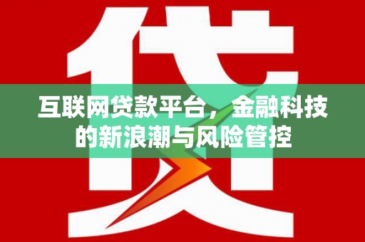 巍山互联网贷款平台，金融科技的新浪潮与风险管控