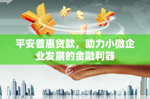 巍山平安普惠贷款，助力小微企业发展的金融利器