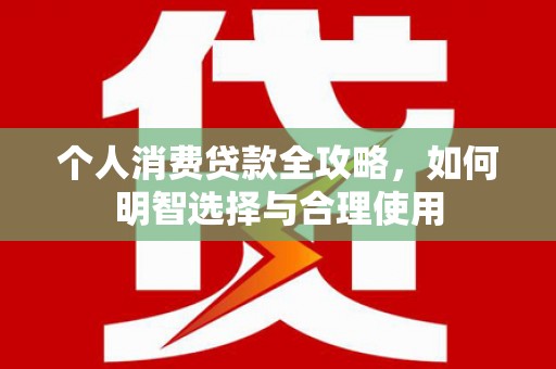 巍山个人消费贷款全攻略，如何明智选择与合理使用