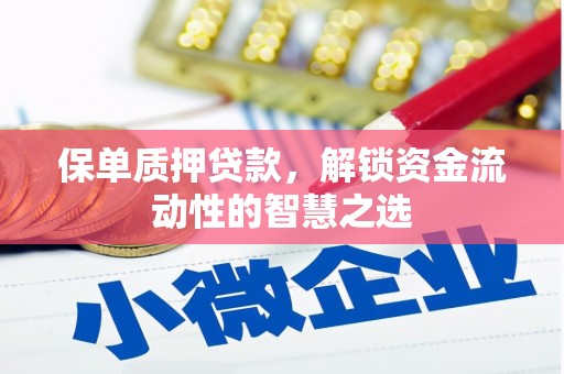 巍山保单质押贷款，解锁资金流动性的智慧之选