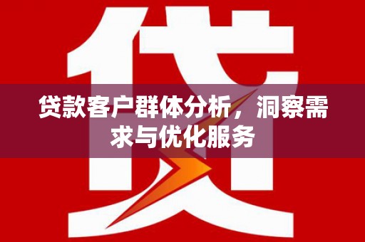 巍山贷款客户群体分析，洞察需求与优化服务